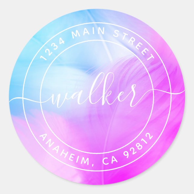 Create Your Own Round Return Address Classic Round Sticker (Front)