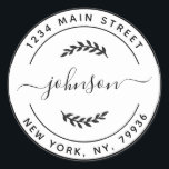 Create Your Own Round Return Address Classic Round Sticker<br><div class="desc">Create Your Own Round Return Address</div>