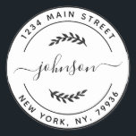 Create Your Own Round Return Address Classic Round Sticker<br><div class="desc">Create Your Own Round Return Address</div>