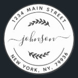 Create Your Own Round Return Address Classic Round Sticker<br><div class="desc">Create Your Own Round Return Address</div>