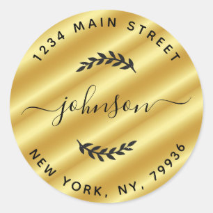 Create Your Own Round Return Address Classic Round Sticker