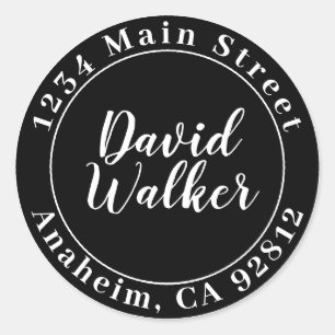 Create Your Own Round Return Address Classic Round Sticker