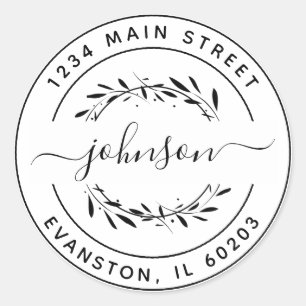 Create Your Own Round Return Address Classic Round Sticker