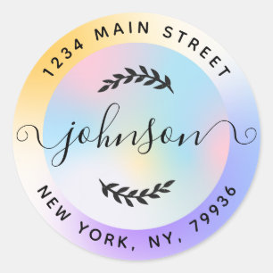 Create Your Own Round Return Address Classic Round Sticker