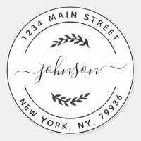 Create Your Own Round Return Address