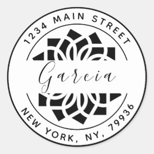 Create Your Own Round Return Address Classic Round Sticker