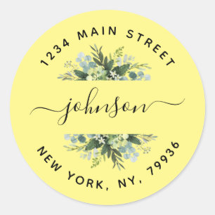 Create Your Own Round Return Address Classic Round Sticker