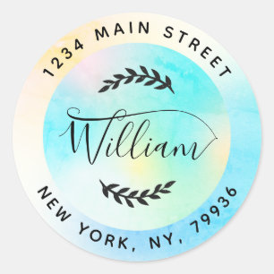 Create Your Own Round Return Address Classic Round Sticker