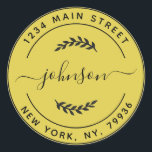 Create Your Own Round Return Address Classic Round Sticker<br><div class="desc">Create Your Own Round Return Address</div>