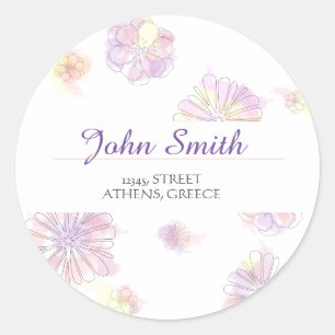 Create Your Own Round Return Address Classic Round Sticker