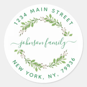 Create Your Own Round Return Address Classic Round Sticker