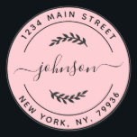 Create Your Own Round Return Address Gold Classic  Classic Round Sticker<br><div class="desc">Create Your Own Round Return Address Gold</div>
