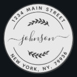 Create Your Own Round Return Address Ivory Classic Round Sticker<br><div class="desc">Create Your Own Round Return Address</div>
