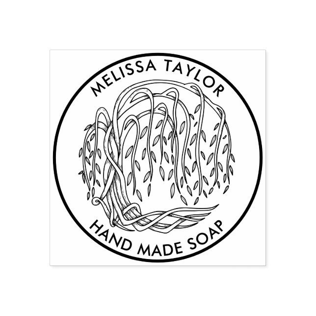Create Your Own Round Willow Tree Rubber Stamp (Imprint)