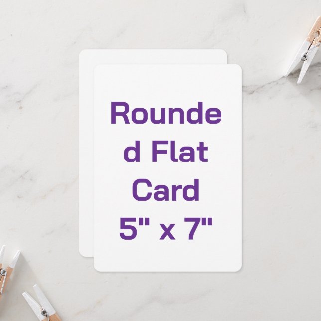  Create Your Own Rounded Flat Card 5" x 7"   (Front/Back In Situ)