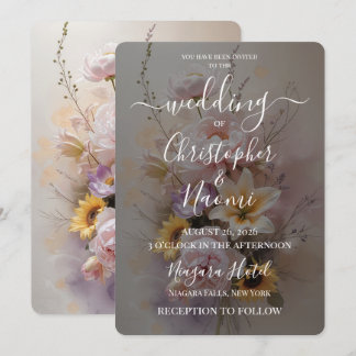 Create Your Own Rustic Bouquet Wedding Invitation