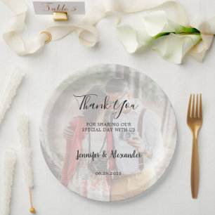 Create your own rustic country photo wedding paper plate