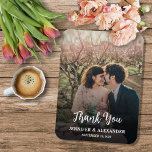 Create your own rustic photo Thank you Wedding Magnet<br><div class="desc">Design your own photo Thank you Wedding magnet.
Elegant photo magnet to say Thank you to your wedding guests.
You can add your own photo,  add your own text and names.</div>