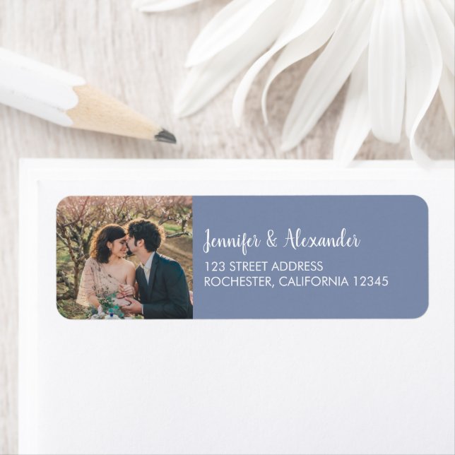 Create your own rustic photo Wedding Label (Insitu)
