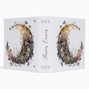 Create Your Own Rustic Sunset Floral Crescent Moon Binder