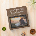 Create your own rustic wood photo wedding album binder<br><div class="desc">Rustic dark barn wood photo Wedding album 3 ring binder.
You can add your own photo at the front to personalize the album and make it very personal and unique.
Add your own text at the front and add the spine.</div>