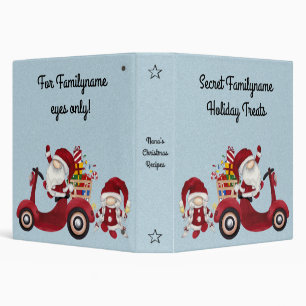 Create Your Own Santa Christmas Scooter Gnome Binder