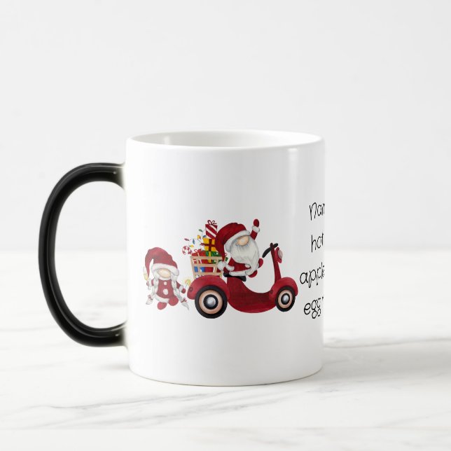Create Your Own Santa Christmas Scooter Gnome Magic Mug (Left)