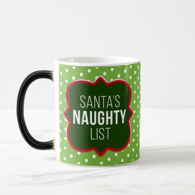 Create Your Own Santa's Naughty List Magic Mug (Left)