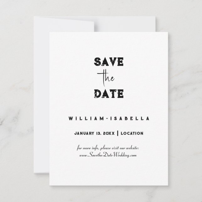 Create your own save the date cards (Front)