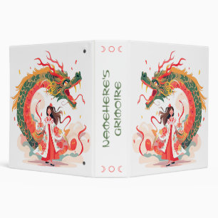 Create Your Own Scaley Jade Chinese Dragon Maiden Binder