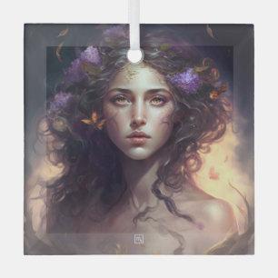 Create Your Own Scorpio Sun Sign Zodiac Goddess Glass Ornament