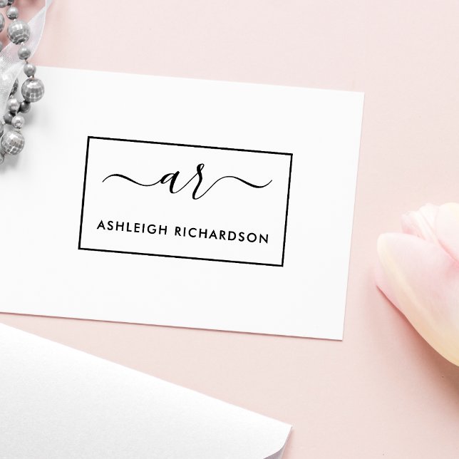 Create Your Own Script Initials & Custom Name Rubber Stamp (Creator Uploaded)