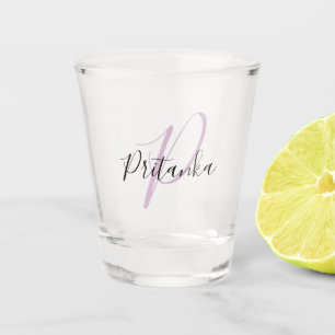 Create Your Own Script Monogrammed Initial & Name Shot Glass