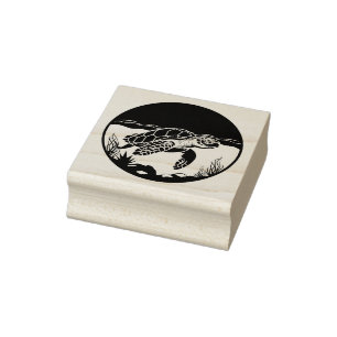 Create Your Own Sea Turtle Seascape Rubber Stamp