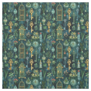 Create Your Own Secret Flower Garden Doors Blue Fabric