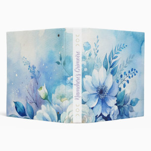 Create Your Own Shabby Chic Blue & White Floral Binder