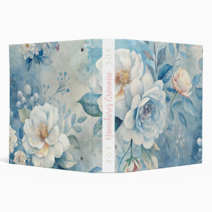 Create Your Own Shabby Chic Misty White Roses Binder
