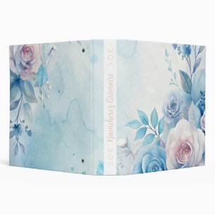 Create Your Own Shabby Chic Pink Blue Purple Roses Binder