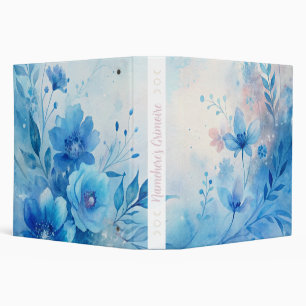 Create Your Own Shabby Chic Pink Blue Wildflowers Binder