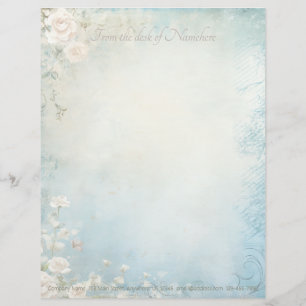 Create Your Own Shabby Chic Summer Blossoms Letterhead