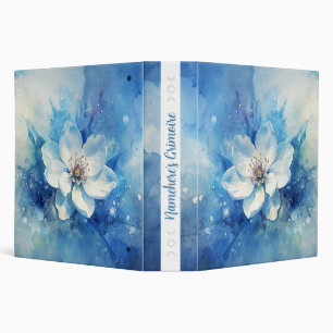Create Your Own Shabby Chic White Tea Rose Blue Binder