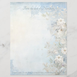 Create Your Own Shabby Chic Wildflowers Letterhead