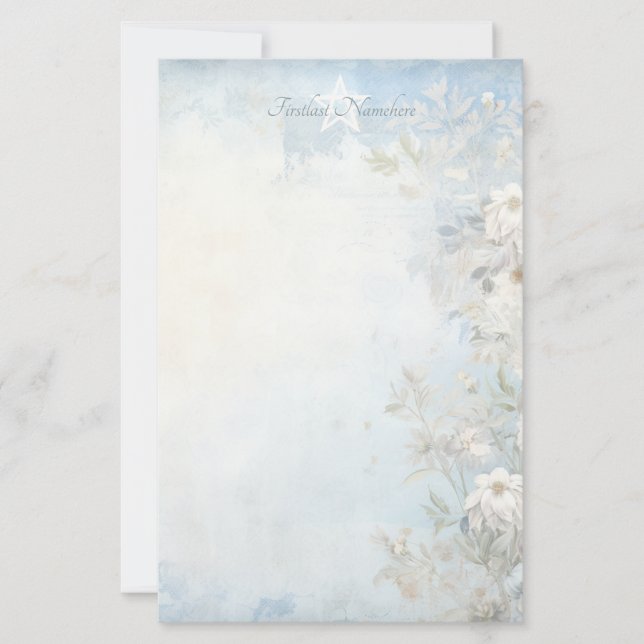 Create Your Own Shabby Chic Wildflowers Stationery (Front)