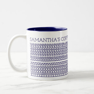 Create Your Own Short Hidden Message 148BW Novelty Two-Tone Coffee Mug
