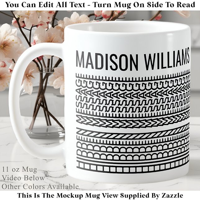 Create Your Own Short Hidden Message & Name 105B Coffee Mug (Creator Uploaded)