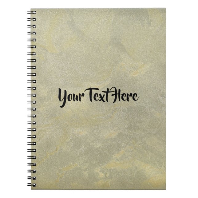 Create Your Own Silver And Gold Metallic Plaster Notebook (Front)