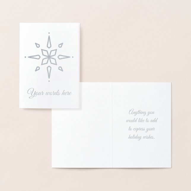 Create Your Own Silver Foil Diamonds Snowflake Card (Display)