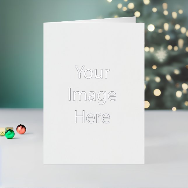 Custom 5" x 7" Foil Folded Holiday Card, Size Color: Silver, Media: Premium White, Envelopes: White (Holiday In Situ 2)