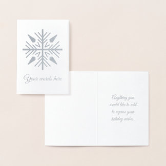 Create Your Own Silver Foil Snowflake Card