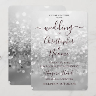 Create Your Own Silver Glitter Invitation